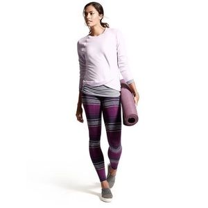 Athleta Colorblock Striped Chaturanga Tight Leggings